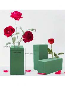 1/4/8/12 piezas Espuma floral seca de alta densidad rectangular que se puede cortar a voluntad. 11.5*7.5*4cm. Es un material floral para ramos de flores con espuma floral húmeda. Es la espuma floral para cestas de flores frescas, floristerías, flores frescas y flores artificiales