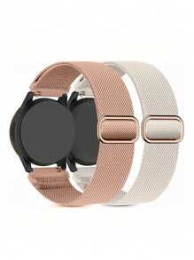 2pcs 20mm 22mm Nylon Elastic Solo Loop Strap Compatible With Samsung Galaxy Watch 7 6 5 4 40/44mm,Watch 6/4 Classic 43/47/42/46mm,Watch 5 Pro, Watch3 41/45mm,Gear S3 Classic/Gear S3 Frontier,18mm20mm22mm Quick Release Sport Wristband Replacement Compatible With Garmin Watch/Amazfit Watch/HW Watch GT