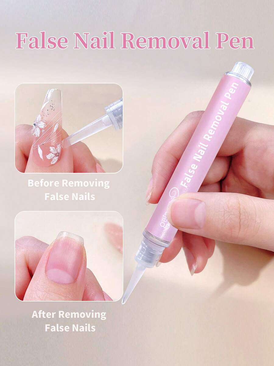 Quick Nail Polish Remover Pen Gentle And Non-Irritating Perfect For Handmade Wearable Nails And Solid Gel, Protects And Nourishes Nails - Clear - View 1