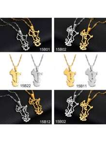 1pc 2.5cm Mayotte Pendant Necklaces For Women Girls Mamoudzou Mahore Jewelry