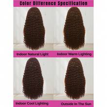200% Density Chocolate Brown Jerry Curly Lace Front Wigs Blended Hair 13x4 HD Deep Wave Lace Frontal Wigs 8-34 Inch Dark Brown Lace Wigs For Black Women Daily Use Glueless Pre Plucked Baby Hair With Natural Hairline 4x4 5x5 13x6 Water Wave Lace Wigs - Brown - View 9