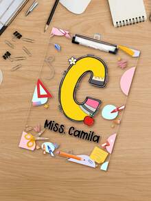 Personalized Teacher Gifts, Custom Acrylic Clipboard With Teacher Name, Elements Teacher Clipboard, Back To School Teacher Appreciation Gift,School Supplies - Multicolor - View 4