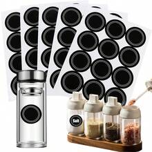 5个防水不干胶标签，圆形自粘贴纸，每张12个标签，适用于可书写材料 - 彩色 - 查看 6