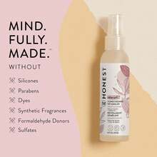 Acondicionador desenredante The Honest Company | Acondicionador sin enjuague + Spray reconstituyente | Sin lágrimas, sin crueldad animal, hipoalergénico | Refrescante cítrico de vainilla, 4 onzas fluidas - Nutritivo de almendras - Ver 4