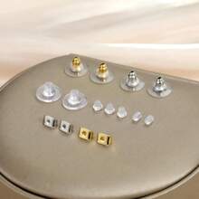 KMEOSCH 1Set Earring Backs For Studs, 7 Styles 500PCS Earring Backs For Studs, Clear Plastic Hypoallergenic Metal Rubber Silicone Earring Backs Bullet Clutch Stoppers Replacement Kits For Fish Hook Earring Studs Hoops DIY Jewelry Making Accessories