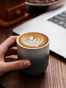 1pc 200ml Ceramic Concentrated Coffee Cup, Starry Speckled Luxury Water Mug, Personal Cup, Vintage Ceramic Coffee Cup, Household Drinking Cup, Latte Art Cup, Espresso Cup, Couple Cup, Breakfast Milk Cup Back To School