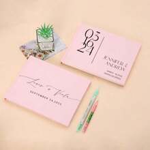 Personalisiertes weißes Hochzeitsgästebuch, rosa Hochzeitsgästebuch, salbeigrünes Gästebuch, individuelles Gästebuch, Verlobungsempfangs-Gästebuch, Hochzeitsjahrestags-Buch, Bridal-Shower-Geschenk, Kunstaktivitäten für Kinder