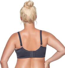 Minimizer Bras Women Full Coverage Underwire Bras Plus Size Lifting Lace Bra Heavy Breast - Dark Grey - View 2