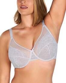 Minimizer Bras Women Full Coverage Underwire Bras Plus Size Lifting Lace Bra Heavy Breast - 淺灰色 - 查看 4
