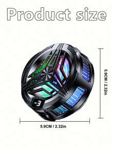 ABS半导体手机散热器，USB供电，三档风速可调，强磁吸附，无需电池。附赠游戏手指支架。 - 黑色 - 查看 8