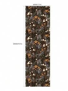 Peel And Stick Wallpaper Floral Vintage Removable Rose Leaf Black/Brown/Beige Stick On Mural Botanical Rose Wall Art Wall Decor Flowers On Navy Bluekid's Room Self Adhesive Wallpaper Wall Paper Wall Stickers Room Decor Wall Sticker