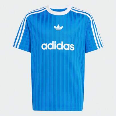 Adidas Originals Camiseta de niño de manga corta, camiseta de punto sin cuello de manga corta TJC7310