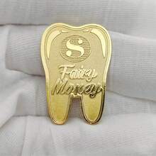 1pc Tooth Fairy Changing Teeth Golden Coins Gift Changing Teeth Collection Coins Golden-Plated Coins