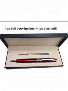 Novo Desenho de Luxo Caneta de Escritório de Metal Preta, Caneta de Esfera Metálica para Assinatura, Caneta Metálica como Presente de Negócios e de Volta às Aulas