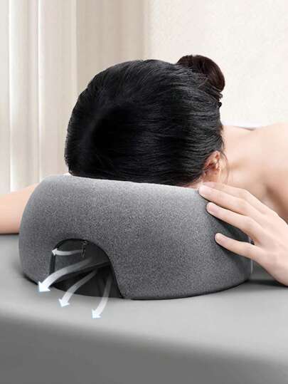Cuscino poggiatesta per massaggio in memory foam ergonomico per il riposo e il comfort durante l'uso in posizione prona, ideale per saloni di bellezza