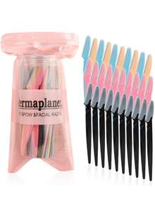 30/24/12/6/3/1pc Set Multicolor Grooming Eyebrow Razor & Shaver Set, Eyebrow Trimmer & Shaver, Exfoliating Dermaplaning Tool, Body Hair Removal Trimmer And Face & Eyebrow Razor Set Long Handle Blade With Precision Cover Women Eyebrow Shaping Tools Suitable For Or Travel Use,Makeup,Cheap,Room Decor,Vanity,Travel,Bedroom,Makeup Accessories,Eyebrow Razor - Multicolor - View 7