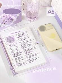 Cuaderno de 60 páginas A5 de cuero suave transparente a granel, con páginas perforadas, tornillo desmontable y diseño impermeable - perfecto para suministros de oficina diarios y estilo minimalista | Cuaderno minimalista | Cuaderno impermeable, Útiles escolares