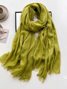 1pc Soft Muslim Hijab Solid Color Long Scarf For Sun Protection, Suitable For Mosque Use Bandana,Hair Band,Head Band Ideal For Dressing Up Your Look For Abaya - QMD602 - View 33