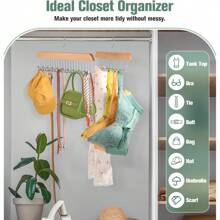 Anti Slip Multi Hook Coat Racks,Bra Hangers For Closet Organizer With 8 Hooks 360 °Swivel Belt Hanger For Closet For Belt, Tie, Tank Top, Bra, Scarf,Bra Hanger Belt Hanger For Closet With 20 Metal Hooks Tank Top Hanger Space Saving Tie Rack For Men Closet Organizers And Storage Hanging For Sport Bra Belt Tie Scarf Lingerie