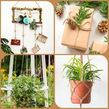 1/2 pezzi 100 metri corda di iuta naturale resistente, corda per arti, mestieri, confezione regali, giardinaggio, legatura di piante di pomodoro, florovivaismo, imballaggi, decorazione