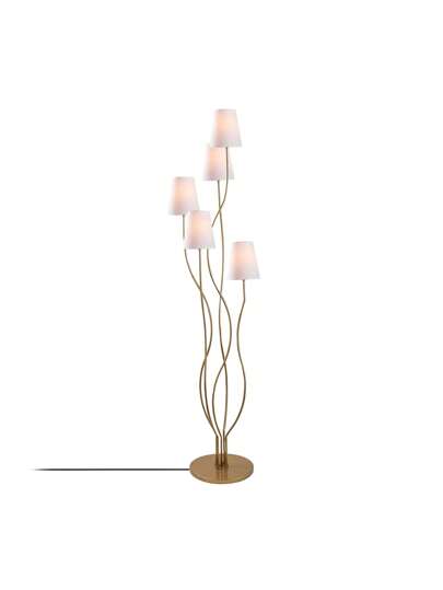 Well Home Vloer Lamp Wit Gold, 44x44x160. Free Shipping in 24/72 Hours.