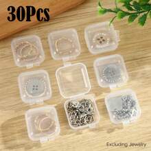 3-100pcs Mini Clear Plastic Storage Boxes, Jewelry Storage Cases, Transparent Storage Containers, Multi-Functional Portable Storage Boxes With Lids, For Small Items, Crafts, Jewelry, Hardware