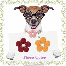 Collar pequeño para perro con flor, collar de cachorro para perras, collares para perros pequeños, lindo collar de perro con campana, longitud ajustable (rosa) - Rosa - Ver 10