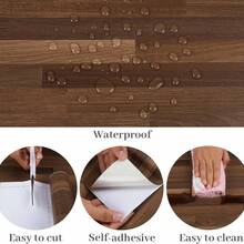 1 Roll Vintage Wood Grain Peel And Stick Wallpaper, Waterproof, Removable Self-Adhesive Wall Paper, Suitable For Cabinet, Desk, Wall, Tile (15.76in*197in) - Multicolor - View 6