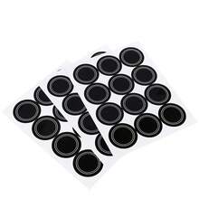 5个防水不干胶标签，圆形自粘贴纸，每张12个标签，适用于可书写材料 - 彩色 - 查看 5