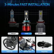 ROADSUN 2pcs H11 9005/HB3 9006/HB4 9007 H4 H13 Upgraded Car Headlight Bulbs, 65000LM 220W 6500K Cool White, High-Power CSP Bright Chip, 1:1 Precise Beam Pattern, 700% Brighter, Easy Installation
