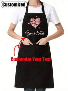1pc Customized Cooking Apron With Personalized Text And Photo Printing, Ideal Gift For Anniversary, Chefs, Mothers, Fathers, Husbands, Wives, Girlfriends, Boyfriends, Weddings (Men/Women) - Multicolor - View 10