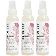 Acondicionador desenredante The Honest Company | Acondicionador sin enjuague + Spray reconstituyente | Sin lágrimas, sin crueldad animal, hipoalergénico | Refrescante cítrico de vainilla, 4 onzas fluidas - Nutritivo de almendras - Ver 1