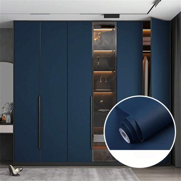 1 Roll Of Solid Color Adhesive Wall Vinyl Decorative Wallpaper-Kitchen Decoration Stickers, Peeling And Sticking Cabinet Film For Desks And Drawers-Waterproof And Removable Room Decoration Wall Stickers Home Decor Wallpapers Wall Paper Bathroom Wall Decor