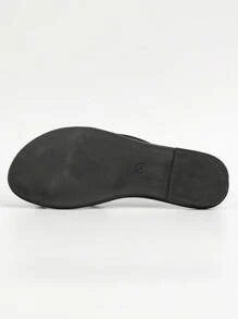 Women's Flat Comfortable Bohemian Style Sandals, Simple Strappy Ladies Summer Slippers