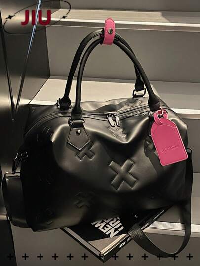 Fashionable Soft Leather Pu Large Capacity Duffel Bag, Dry And Wet Separation Travel Bag, All-In-One Portable Tote Bag, Multi-Functional Boarding Bag,Suitable For Students, Schools, Airports, Hospitals, Gyms, Weekend Overnight, Travel Vacation, Hiking, Camping, Birthday Gifts, Holiday Gifts Bag For School School Accessories School Stuff