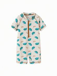 Balabala Traje de baño de una pieza para niños y niñas, protección solar para bebés, resistente al cloro - tinte verde - Ver 4