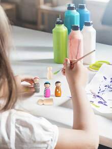 20/30 件空白木制指甲娃娃，DIY 木制娃娃身体，适用于艺术和工艺品，青少年涂鸦绘画工具