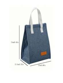 1pc Thermal Insulated Lunch Bag,Large Capacity Reusable Lunch Tote Bag With Waterproof Portable Design, Ideal For School & Office - Keep Your Food Fresh & Delicious, Bento Bag, Handheld Bag, Kitchen Picnic Summer Travel Essentials - Multicolor - View 11