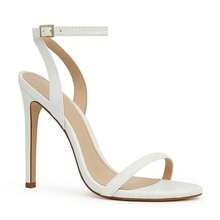 Royalz Snake Liz Thin High Heel White Sandal - trắng - Xem 3