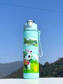 1pc Cute Cartoon Unicorn Water Bottle - 800ml Capacity, Straw Cup, With Carrying Strap, Leak-Proof, Shockproof, Portable - Suitable For Travel, Outdoor Activities, Student Use - Ideal For Valentine's Day, Mother's Day, Thanksgiving, Christmas And New Year Gifts - Multicolor - View 11