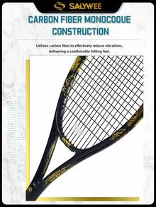 SALYWEE Composite Carbon Fiber Tennis Racket – Exquisite Chinese Golden Dragon Design, High Performance 50-60 Lbs Tension For Powerful Offensive Play, Unisex Adult Racquet, Racket Only (No Accessories) With Bag / Racket (Non-Slip Handle Grip Tape&Tennis Ball) With Bag, Ideal For Intermediate Player In Outdoor Sports Training And Competitions - Multicolor - View 5