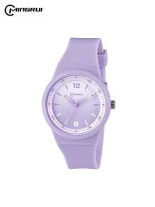 MINGRUI Nuevo reloj de moda para niños, de estilo ombre con colores de caramelo, reloj de niña, regalo para niños, resistente al agua 3ATM, estilo de campus escolar