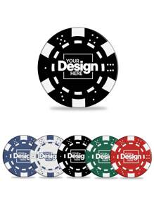 1 Piece / 5 Pieces / 10 Pieces Of Personalized Poker Chips In Five Colors, Printed With Your Customized Text And Photo On Both Sides For Double-Sided Use. Suitable For Party Game Accessories, Poker Game Chips, Drink Sets Or Bar Chips, And Can Be Used For Bachelor Parties, Valentine's Day, Valentine's Day Decorations, Birthday Gifts, And Graduation-Related Scenarios.
