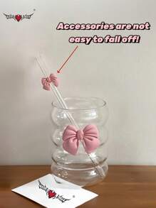 500ml(16.91oz) Butterfly Princess Series Glass Straw Cup - Ideal Gift For Holidays And Birthdays, For Coffee Or Bubble Tea Back To School