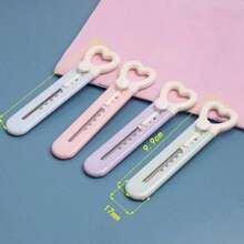 1pc Mini Mini Cute Cartoon Paper Knife Unpacking Express Knife Box Opener Portable Art Knife For Students - Purple - View 2