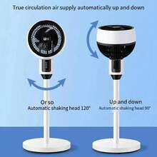 Ventilador de pedestal con giro 360, Ventilador de giro vertical y horizontal con control remoto - Tipo de Enchufe A USA (110-127V) - Ver 4