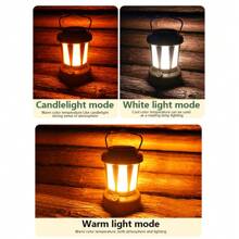 1pc Outdoor LED Camping Lamp With Type-C Charging, Waterproof Tent Light