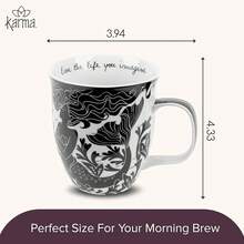 Taza Boho en Blanco y Negro de Karma Gifts, Pulpo - Sirena - Ver 6