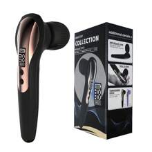 Elektrischer Vibrationsmassage-Hammer Pressstick, 4-stufig einstellbarer kabelloser elektrischer Schlagperküssions-Tiefgewebemassagegerät für Nacken, Rücken, Taille, Schulter, Fuß, Muskelrelaxations-Massagegerät für Frauen, Männer ganzer Körper Entspannung, Persönlicher Handmassagegerät mit LED-Anzeige