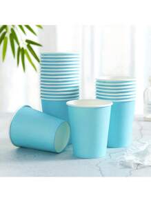50pcs Disposable Party Paper Cups, Multicolor Paper Drinking Cups For Water, Juice, Coffee Or Tea, Suitable For Weddings, Parties, Picnics, BBQs, Travel, Birthdays And Events